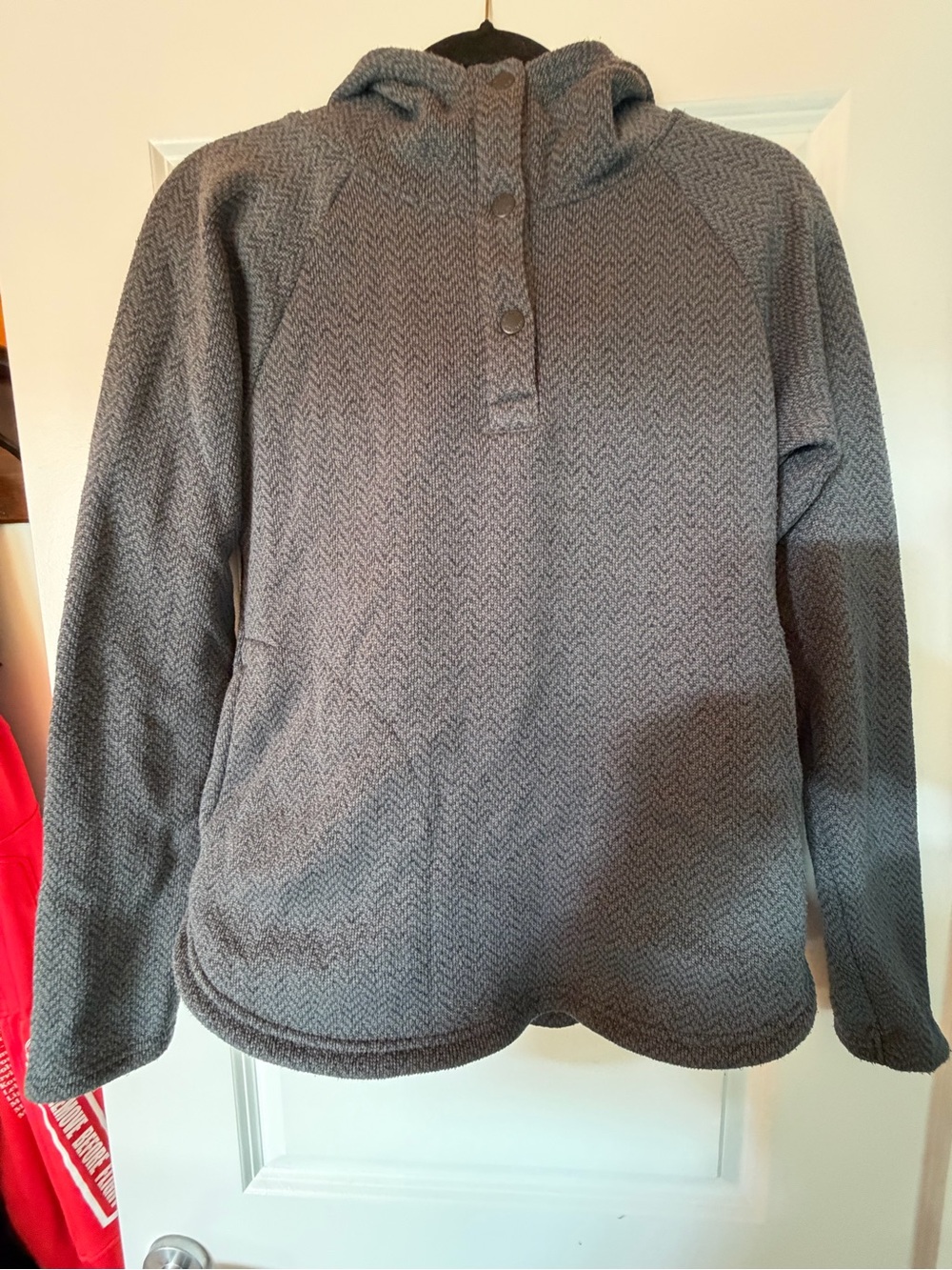 Columbia Women's Heathered Gray Hooded Snap Pullover